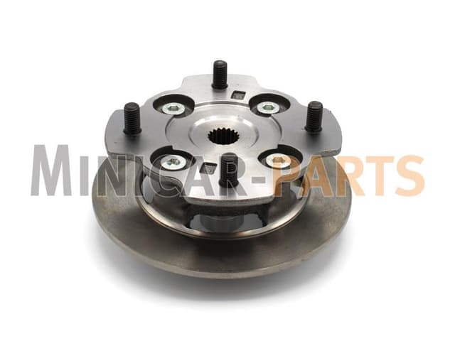 Brake disc + wheel hub front Microcar Virgo (Ø 170 mm)