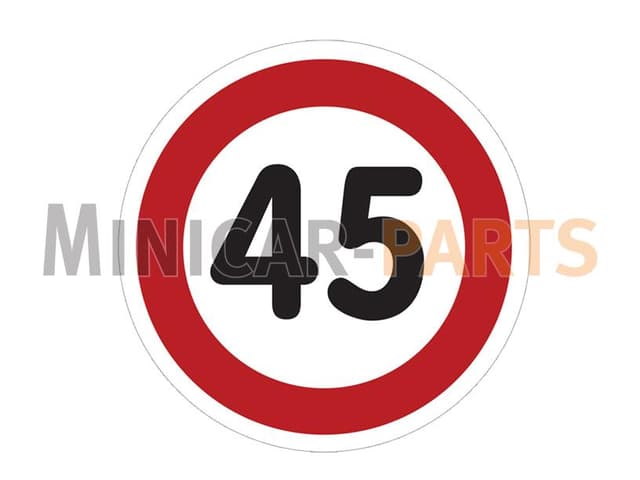 45 KM Sticker moped car (Ø 11cm)