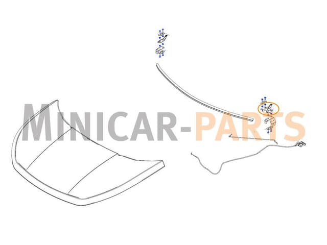 Bonnet hinge front left Ligier JS60