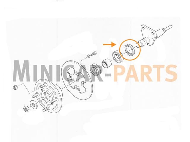 Seal ring rear axle Microcar MC1 / MC2